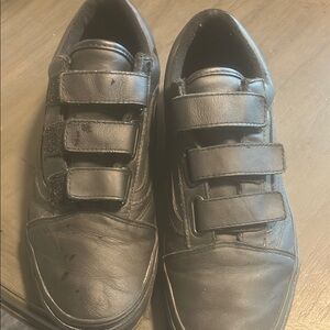 Vans Black Velcro Low-Top Sneakers